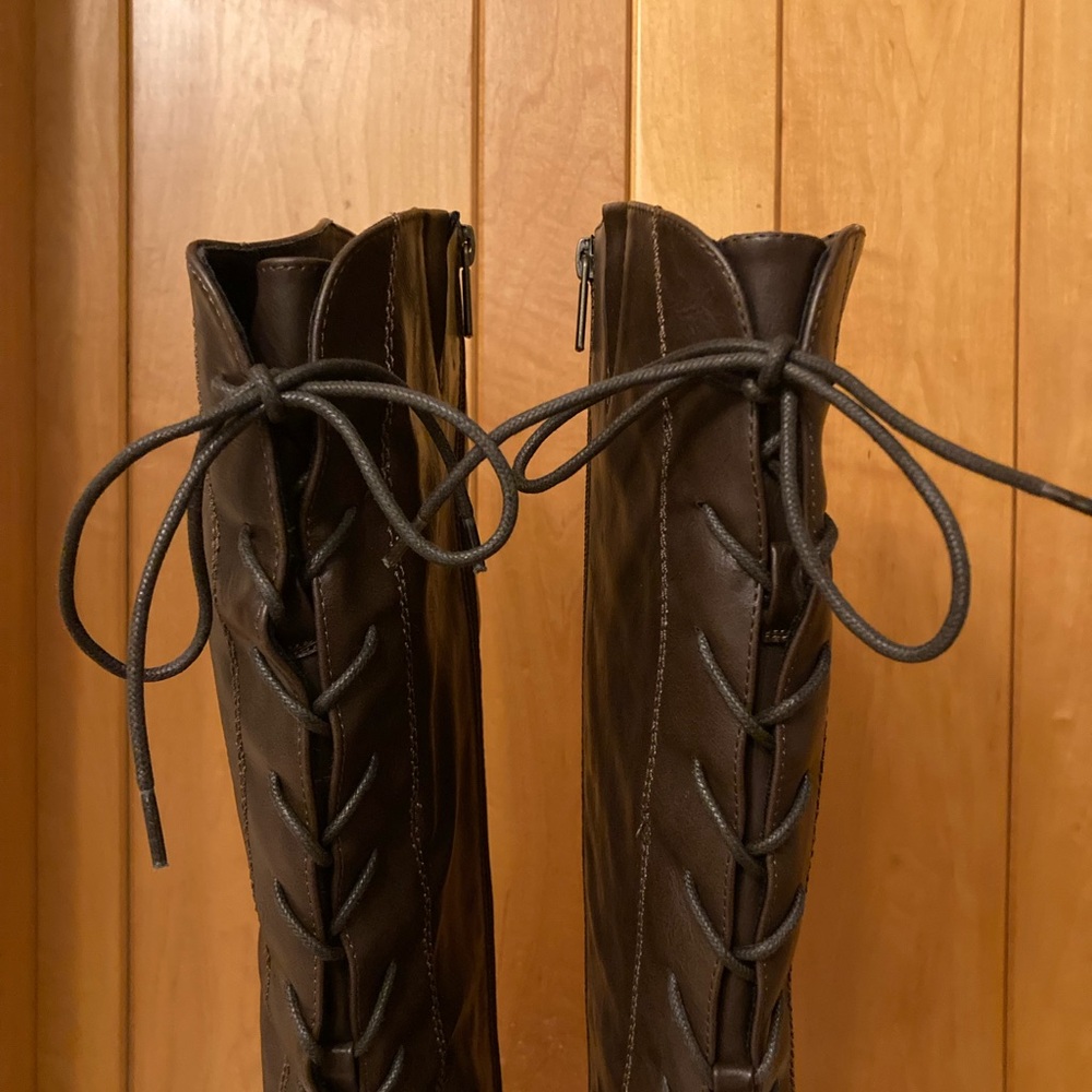 The Charleston by Comfortview Tall Lace-Up Wide Calf Boots Western Streetwear - Picture 11 of 14